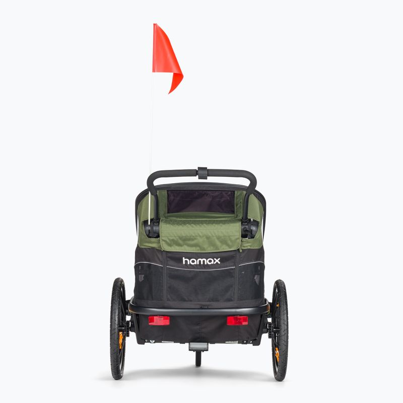 Rimorchio per bici Hamax Outback Twin verde/nero 3