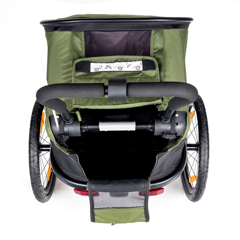 Rimorchio per bicicletta Hamax Outback One verde/nero 4