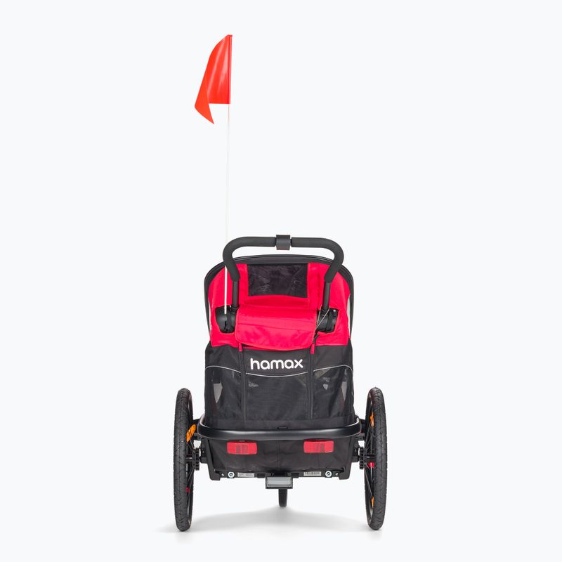 Rimorchio per biciclette Hamax Outback One rosso/nero 3