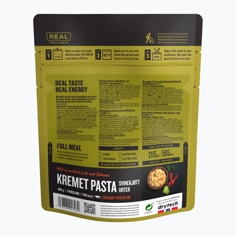 Cibo liofilizzato Real Turmat Pasta Cremosa con Maiale e Erbe 138 g 2