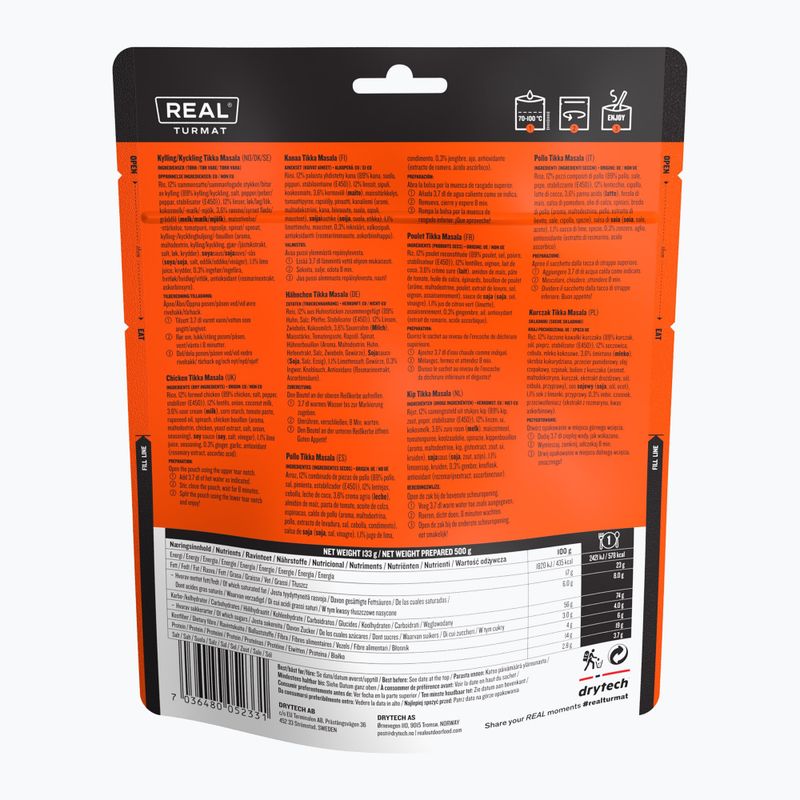 Cibo liofilizzato Real Turmat Chicken Tikka Masala 133 g 2