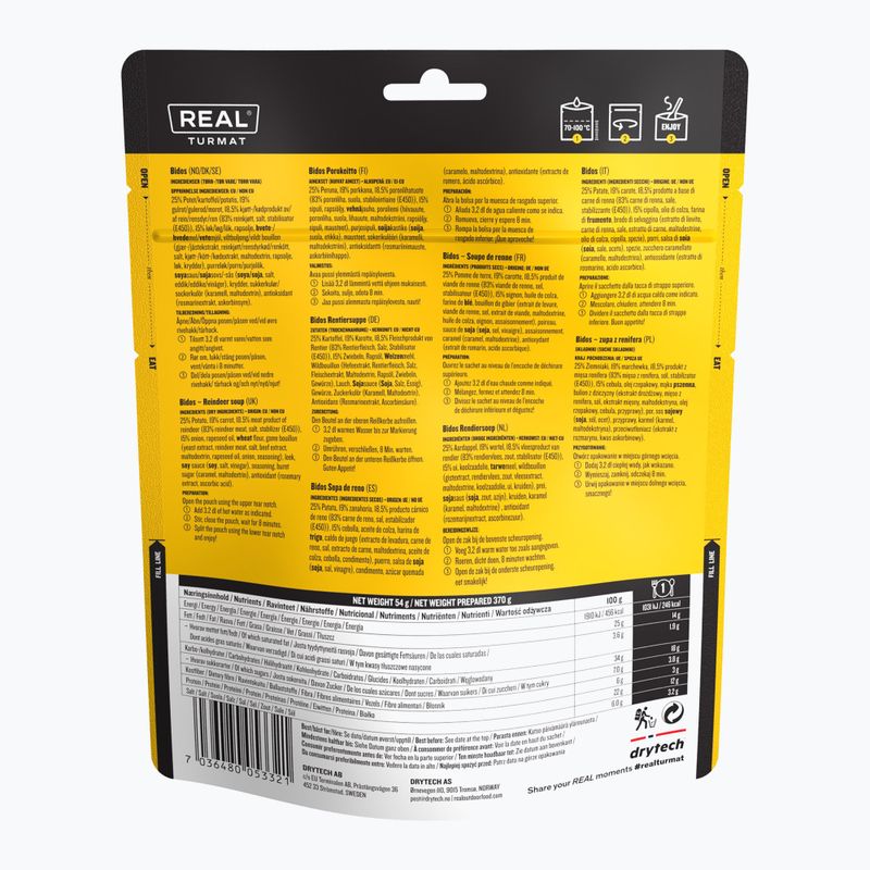 Cibo liofilizzato Real Turmat Reindeer Soup 54 g 2