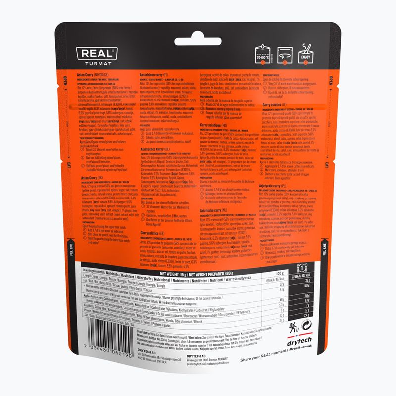 Cibo liofilizzato Real Turmat Asian Curry 115 g 2