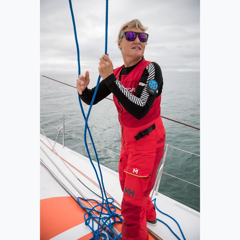 Tuta da vela donna Helly Hansen Aegir Race Salopette alert rosso 3