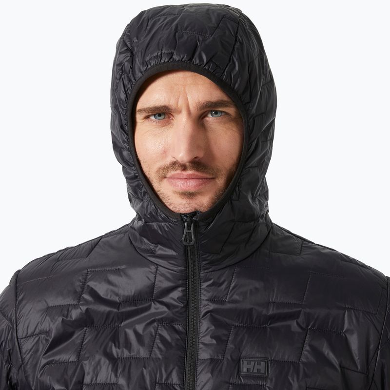 Giacca ibrida Helly Hansen Lifaloft Insulator da uomo con cappuccio nero opaco 3