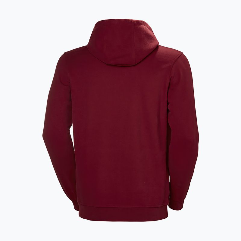 Felpa da uomo Helly Hansen HH Logo Hoodie, color sangue di bue 5