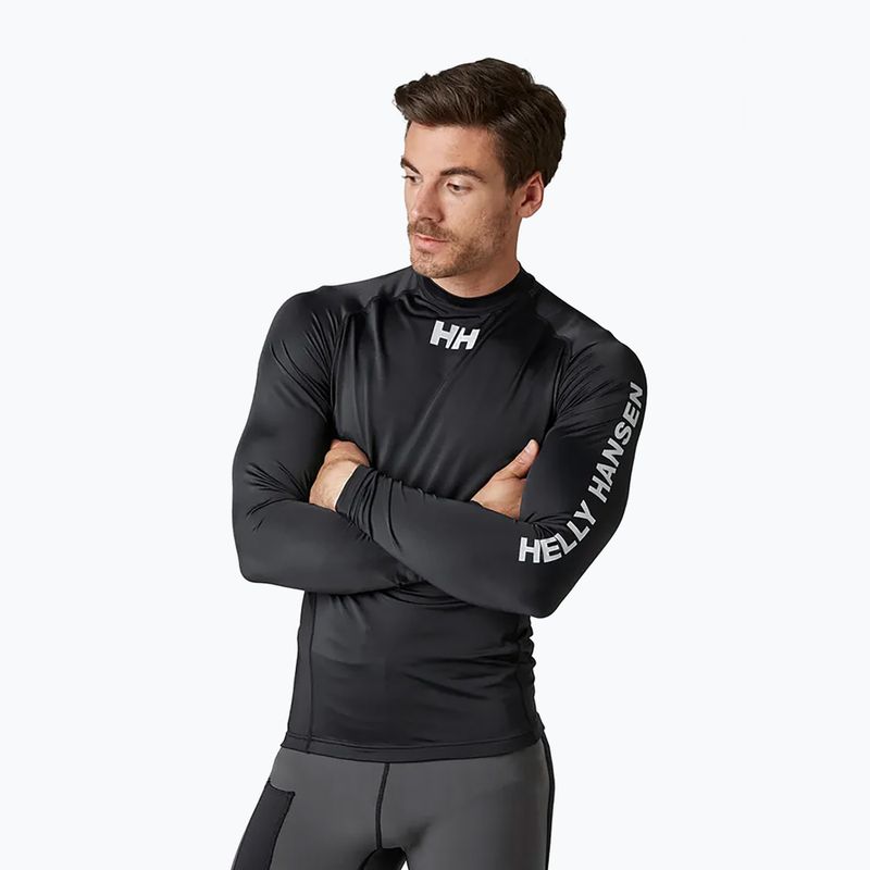 Helly Hansen Waterwear Rashguard a maniche lunghe da uomo nero