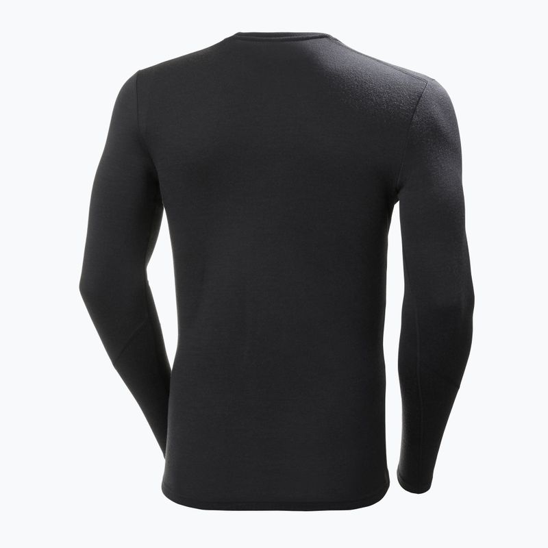 Helly Hansen Lifa Merino Midweight Crew termico a maniche lunghe da uomo nero 2