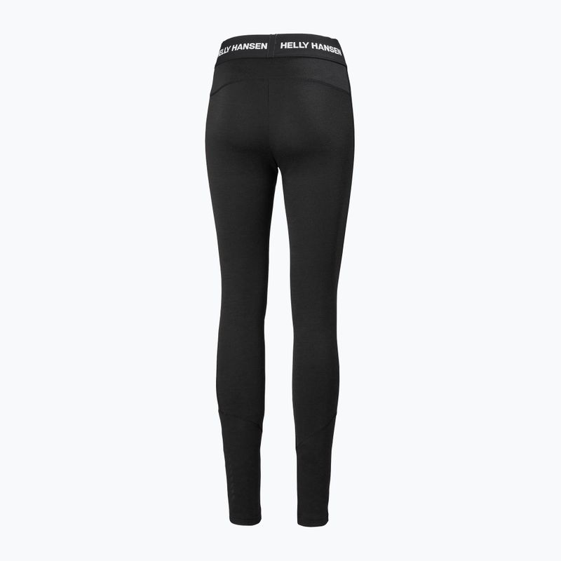 Pantaloni termici Helly Hansen Lifa Merino Midweight da donna, nero 6