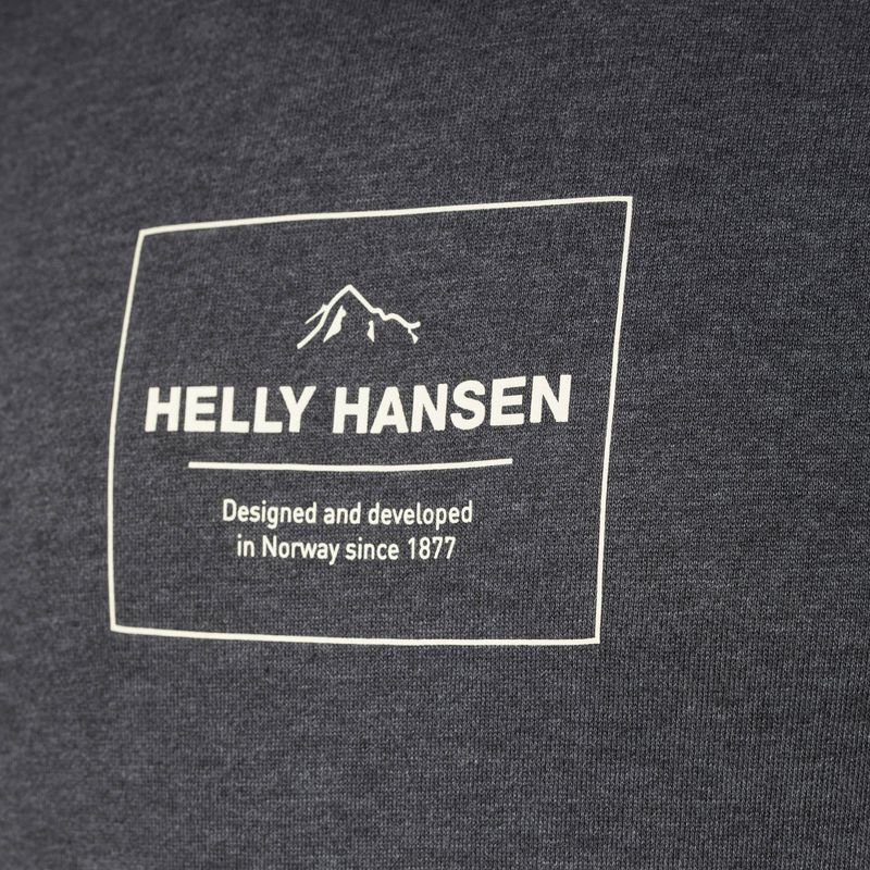 Felpa con cappuccio Helly Hansen F2F in cotone organico da uomo ebano melange 3