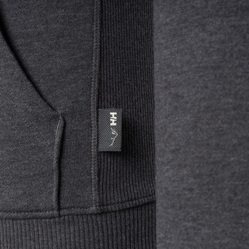 Felpa con cappuccio Helly Hansen F2F in cotone organico da uomo ebano melange 4