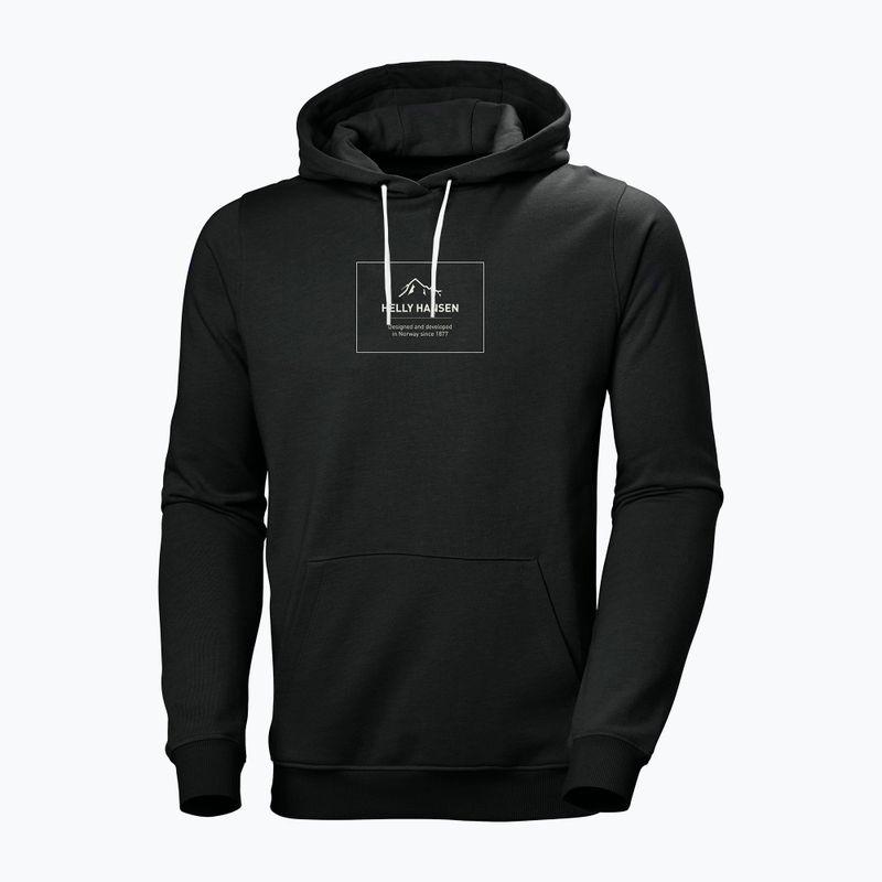 Felpa con cappuccio Helly Hansen F2F in cotone organico da uomo ebano melange 5