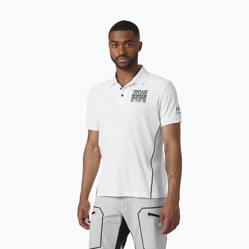 Camicia da trekking da uomo Helly Hansen Hp Racing Polo bianco