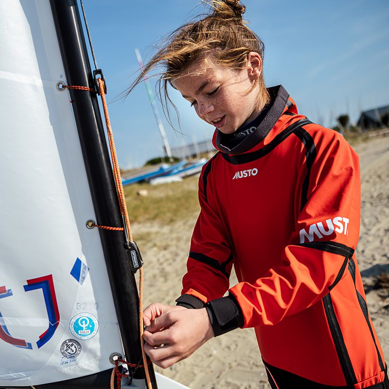 Felpa da vela per bambini Musto Championship Aqua Top 2.0 Jr oxy fire 3