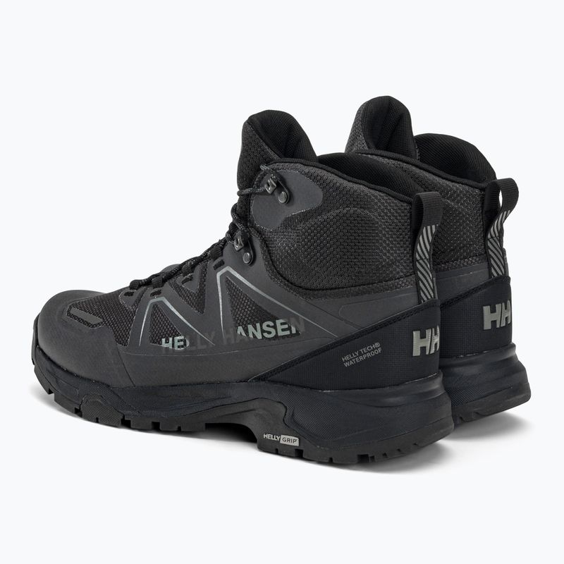 Stivali da trekking da uomo Helly Hansen Cascade Mid HT nero/grigio chiaro nuovo 3