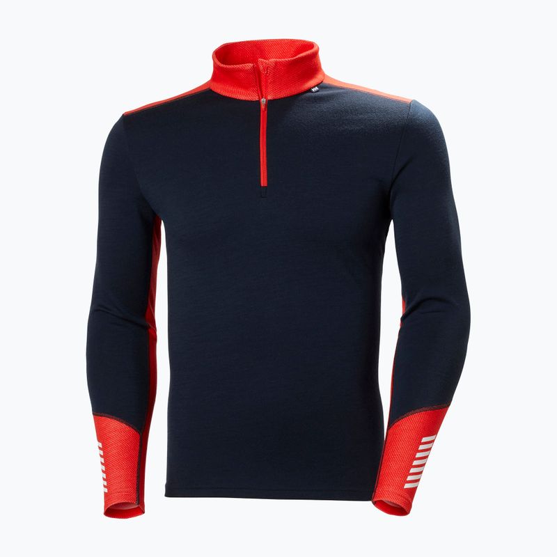 Uomo Helly Hansen Lifa Merino Midweight 1/2 Zip termica a maniche lunghe navy 5