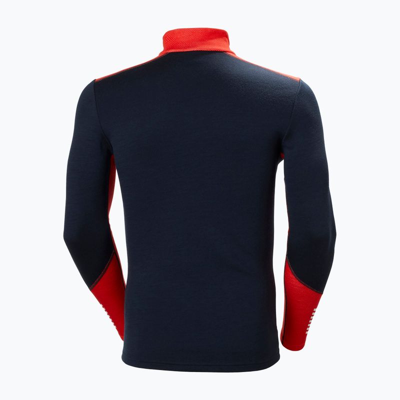 Uomo Helly Hansen Lifa Merino Midweight 1/2 Zip termica a maniche lunghe navy 6