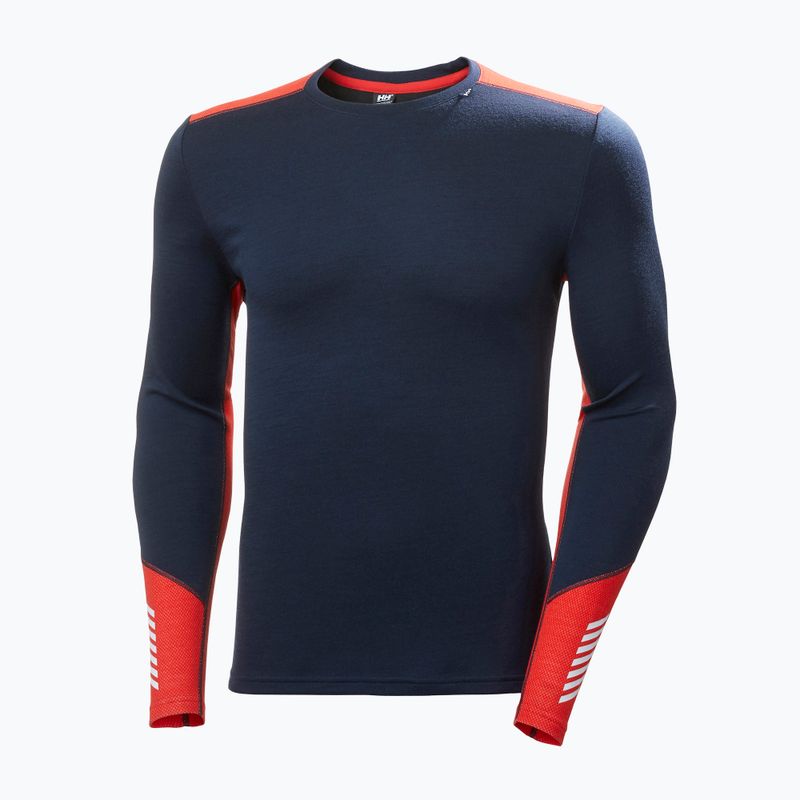 Helly Hansen Lifa Merino Midweight Crew termico a maniche lunghe da uomo navy 5