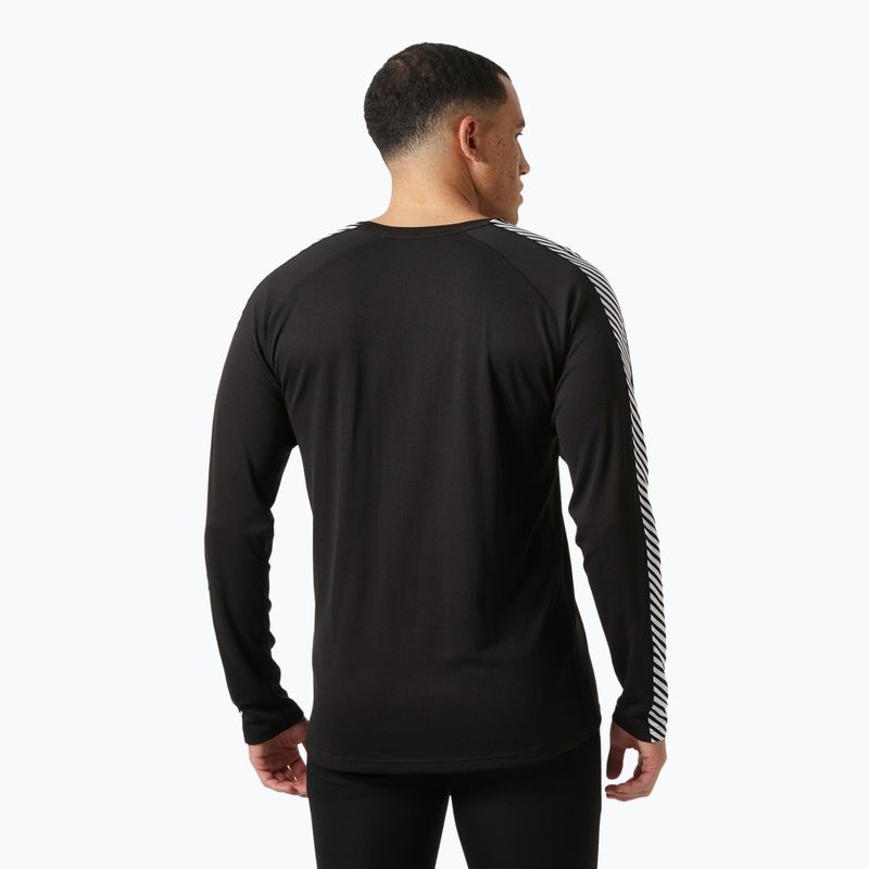 Uomo Helly Hansen Lifa Active Stripe Crew termico a maniche lunghe nero 2