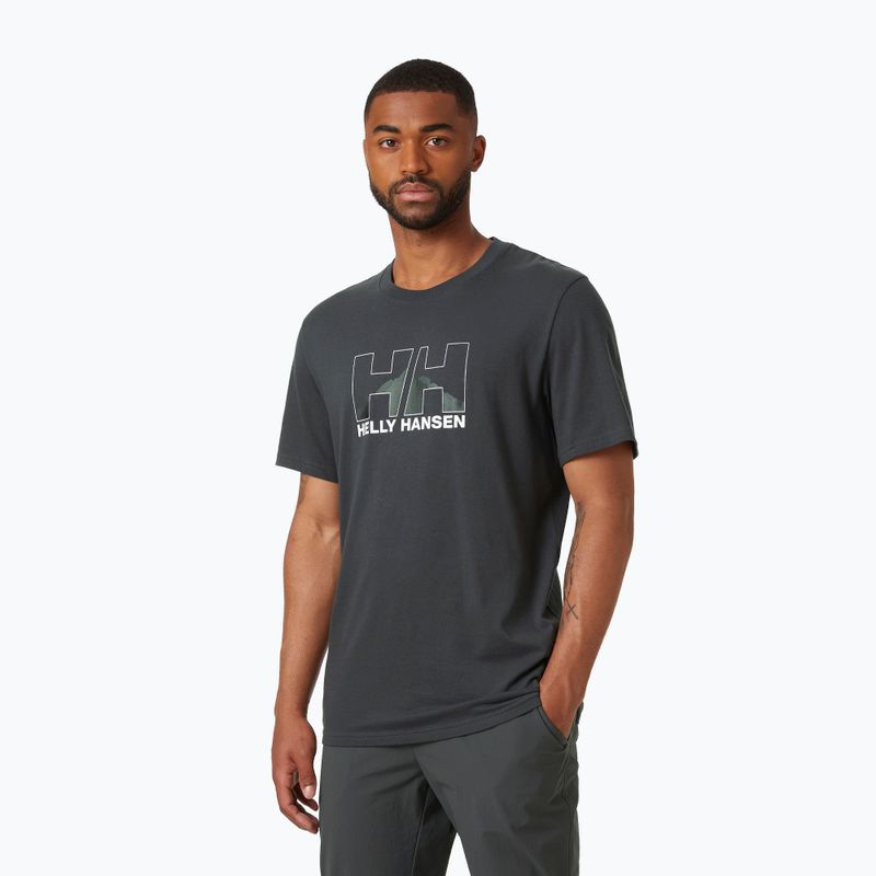 Camicia da trekking Helly Hansen Nord Graphic ebano da uomo