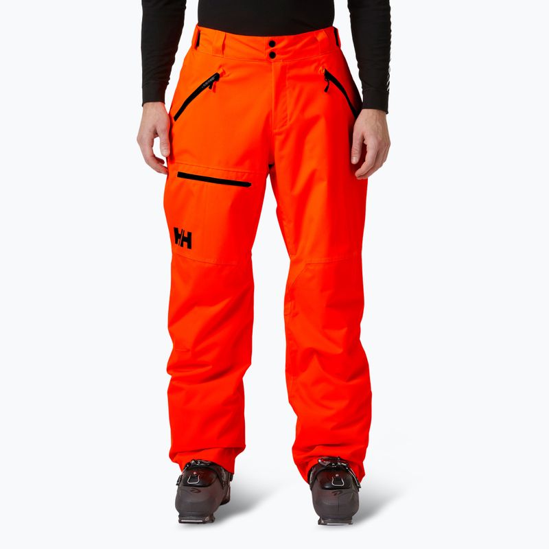 Pantaloni da sci Helly Hansen Sogn Cargo da uomo, arancione neon