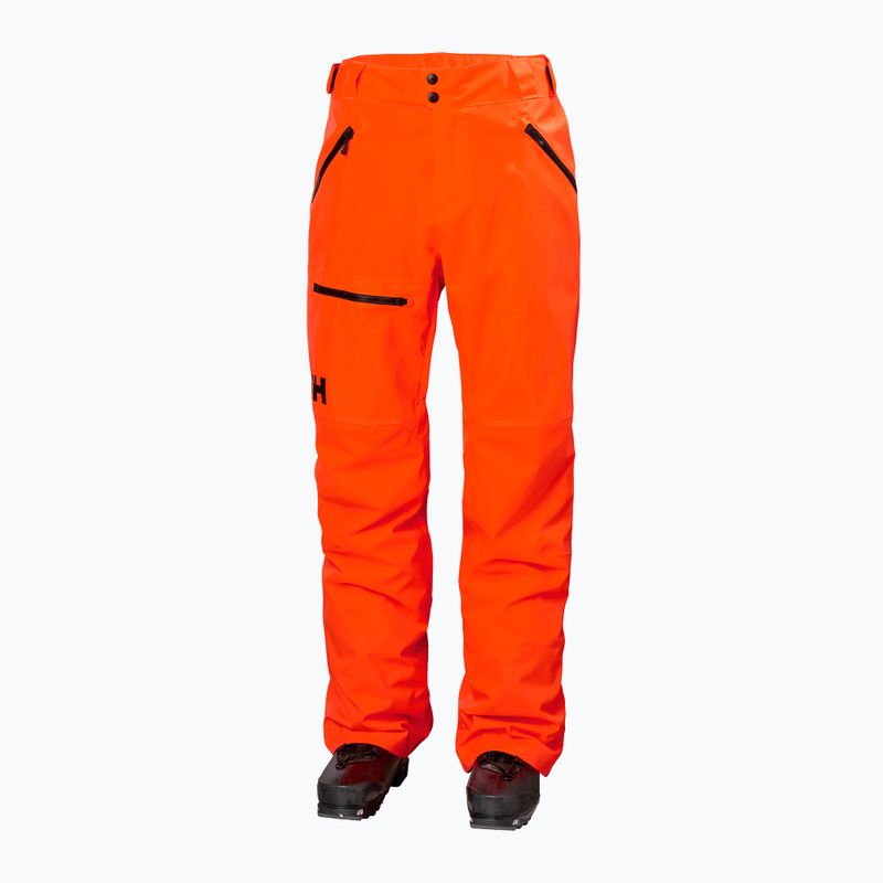 Pantaloni da sci Helly Hansen Sogn Cargo da uomo, arancione neon 5