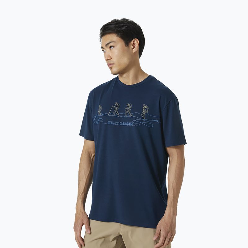 Camicia da trekking Helly Hansen Skog Recycled Graphic ocean da uomo