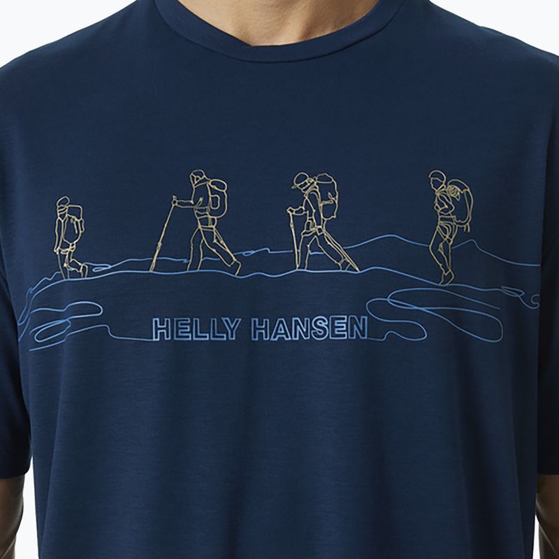 Camicia da trekking Helly Hansen Skog Recycled Graphic ocean da uomo 4