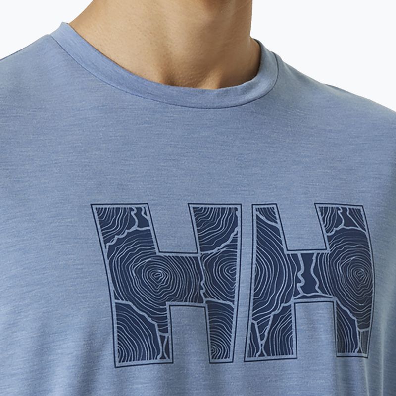 Camicia da trekking Helly Hansen Skog Recycled Graphic azurite melange da uomo 3