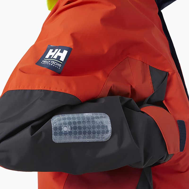 Giacca da vela Helly Hansen Newport Coastal patrol arancione da uomo 4