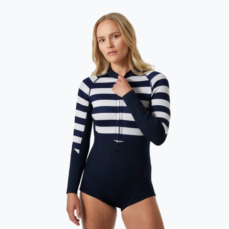 Muta da donna Helly Hansen Waterwear a manica lunga per la primavera, a strisce blu. 3
