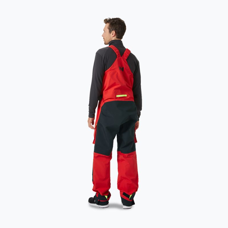 Pantaloni da vela da uomo Helly Hansen Aegir Race Bib alert rosso 2