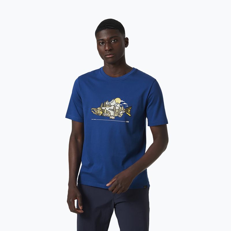Camicia da trekking Helly Hansen F2F in cotone organico 2.0 deep fjord da uomo