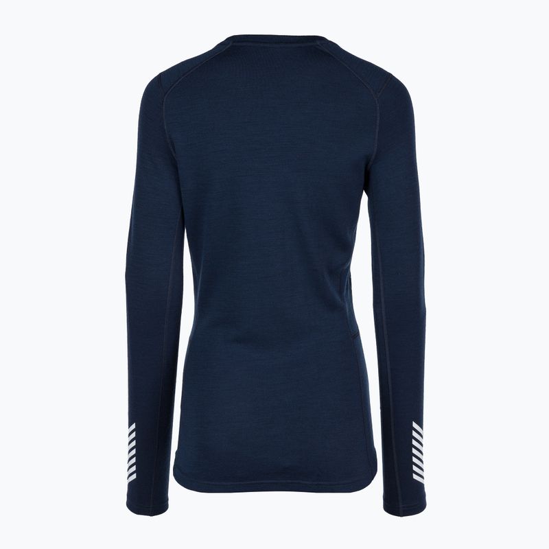 Maglia termica da donna Helly Hansen Lifa Merino Midweight Graphic Crew navy star pixel 6