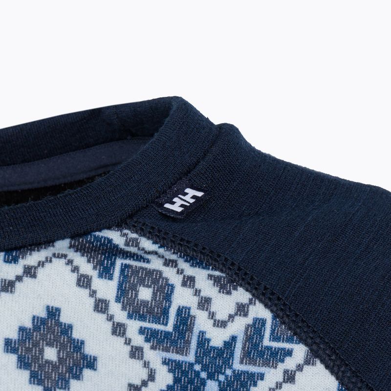 Maglia termica da donna Helly Hansen Lifa Merino Midweight Graphic Crew navy star pixel 8