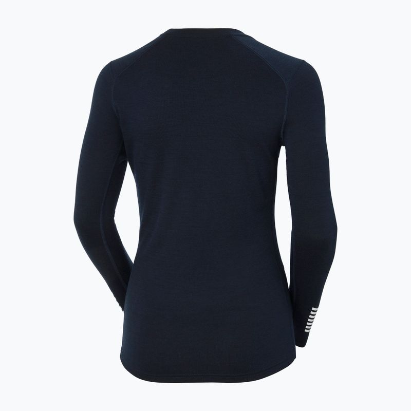 Maglia termica da donna Helly Hansen Lifa Merino Midweight Graphic Crew navy star pixel 10
