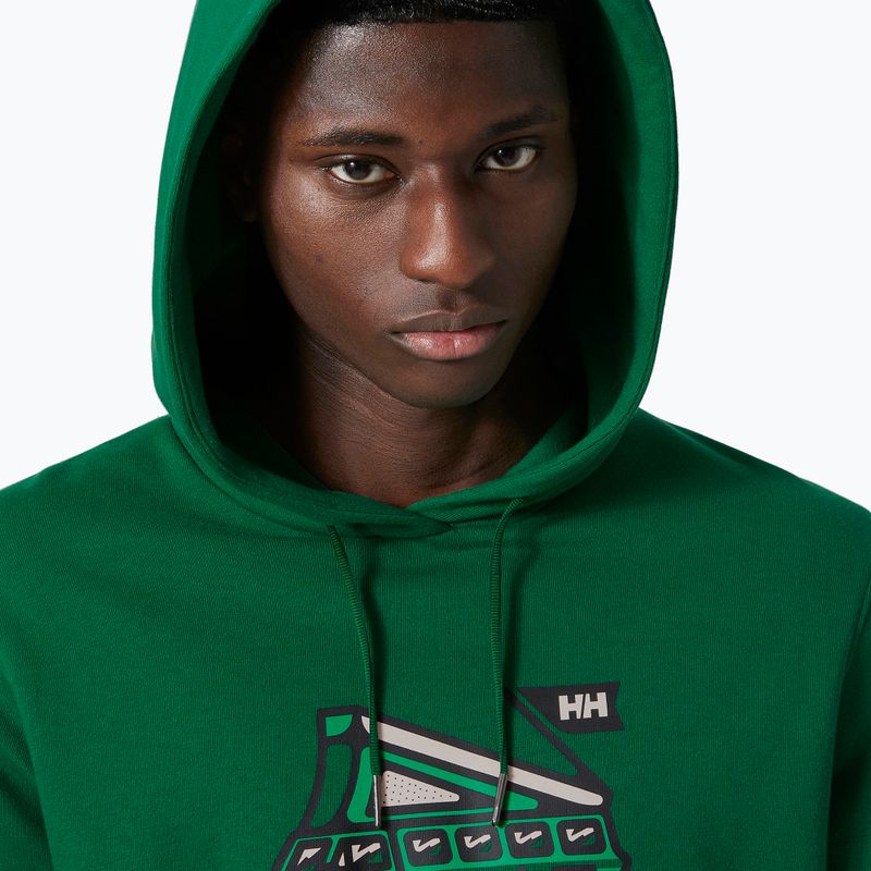 Felpa con cappuccio Helly Hansen F2F Uomo in cotone organico malachite 3