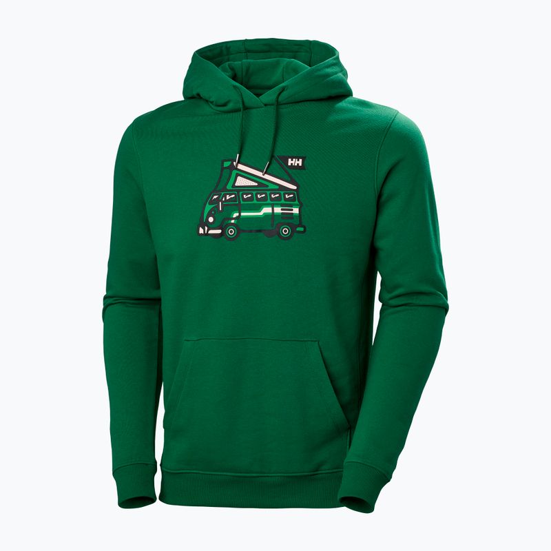 Felpa con cappuccio Helly Hansen F2F Uomo in cotone organico malachite 4