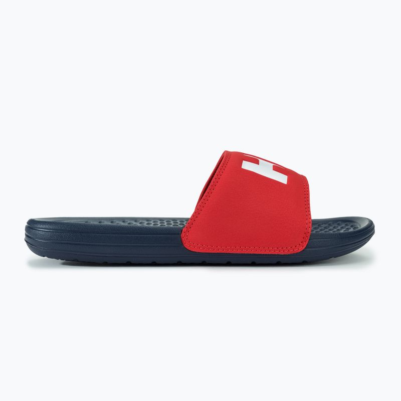 Helly Hansen H/H Slides da uomo infradito blu/rosso allerta 2