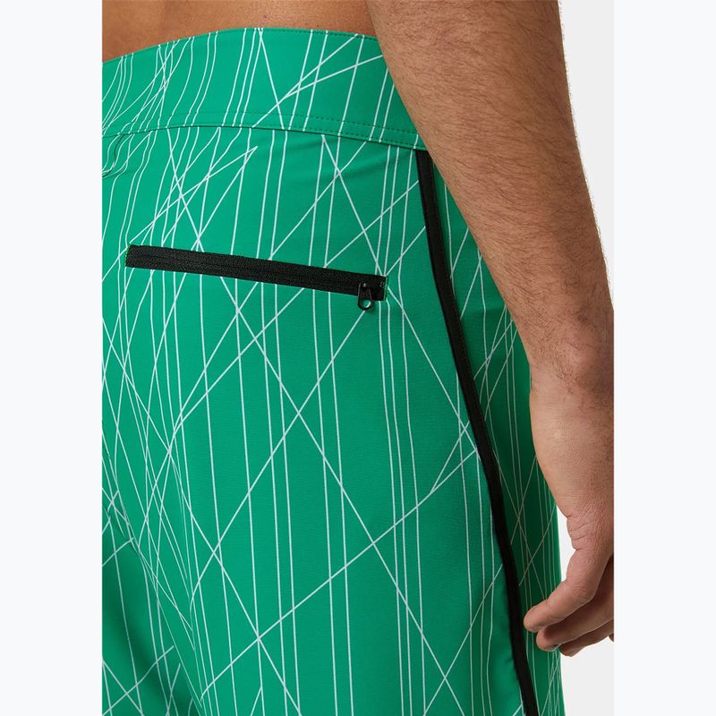 Pantaloncini da bagno Helly Hansen HP Curve Board 7" da uomo, verde brillante 4