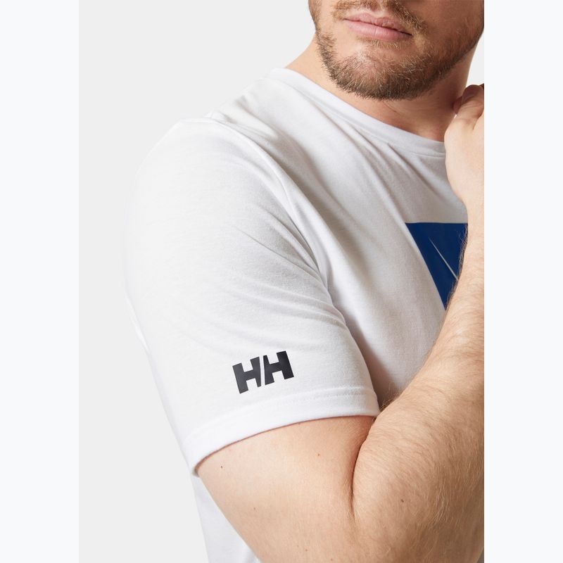 Maglietta Helly Hansen HP Race Graphic da uomo, bianco 4