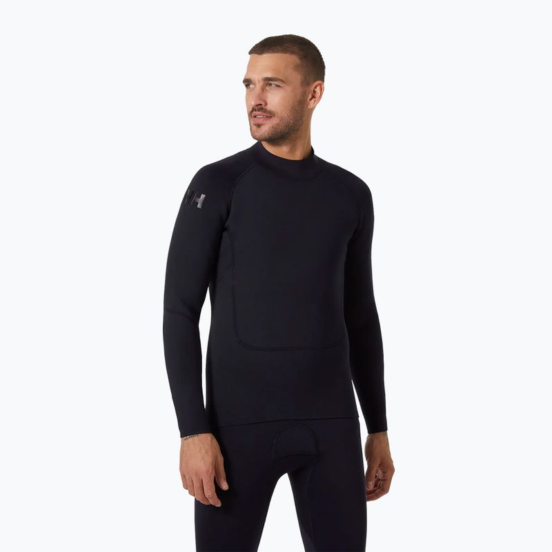 Felpa da uomo Helly Hansen Waterwear Top 2.0 in neoprene nero