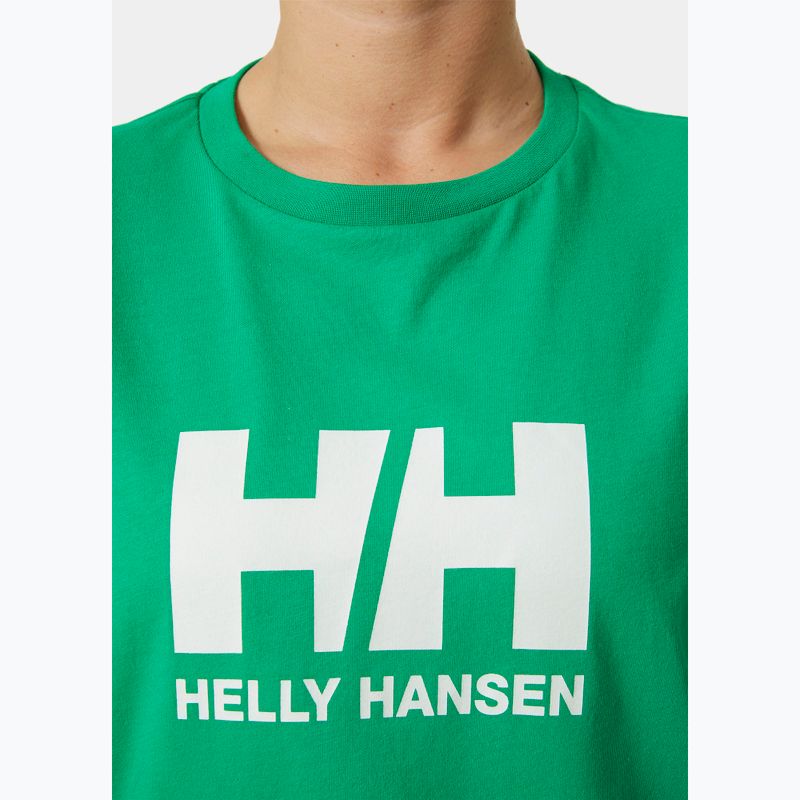 Maglietta Helly Hansen da donna Logo 2.0 verde brillante 3