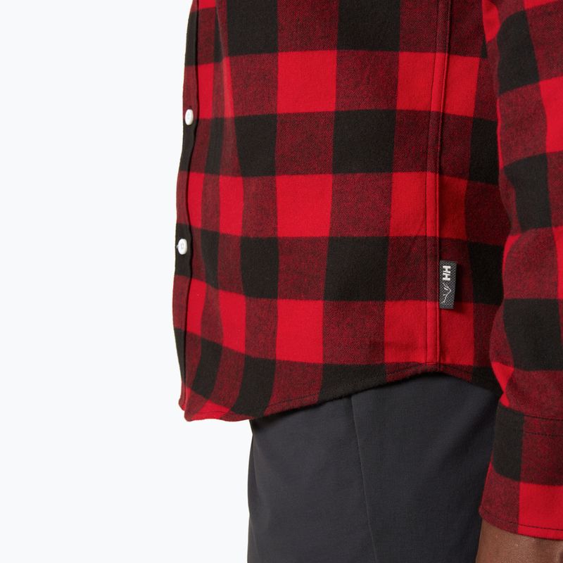 Camicia da uomo Helly Hansen Lokka Organic Flannel a quadri di bufalo rosso 4