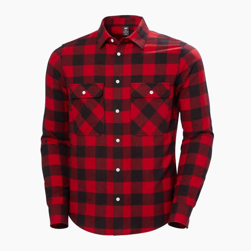 Camicia da uomo Helly Hansen Lokka Organic Flannel a quadri di bufalo rosso 5