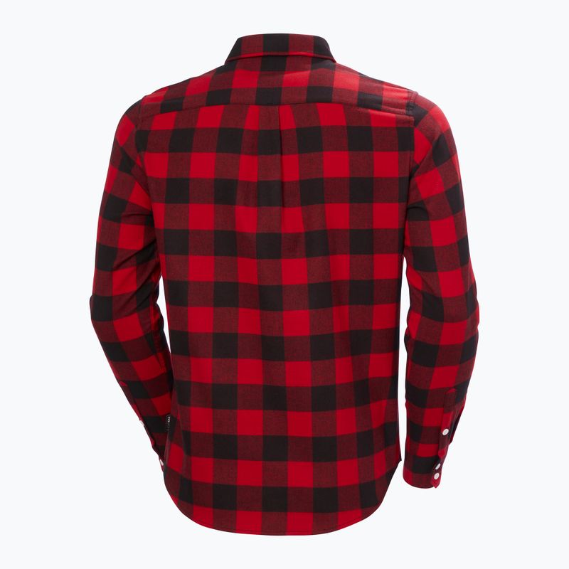 Camicia da uomo Helly Hansen Lokka Organic Flannel a quadri di bufalo rosso 6