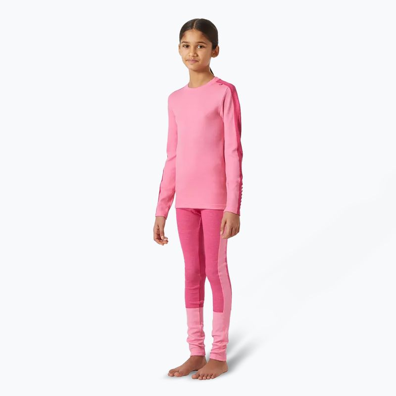 Helly Hansen JR Lifa Merino Midweight rosa zucchero set intimo termico per bambini