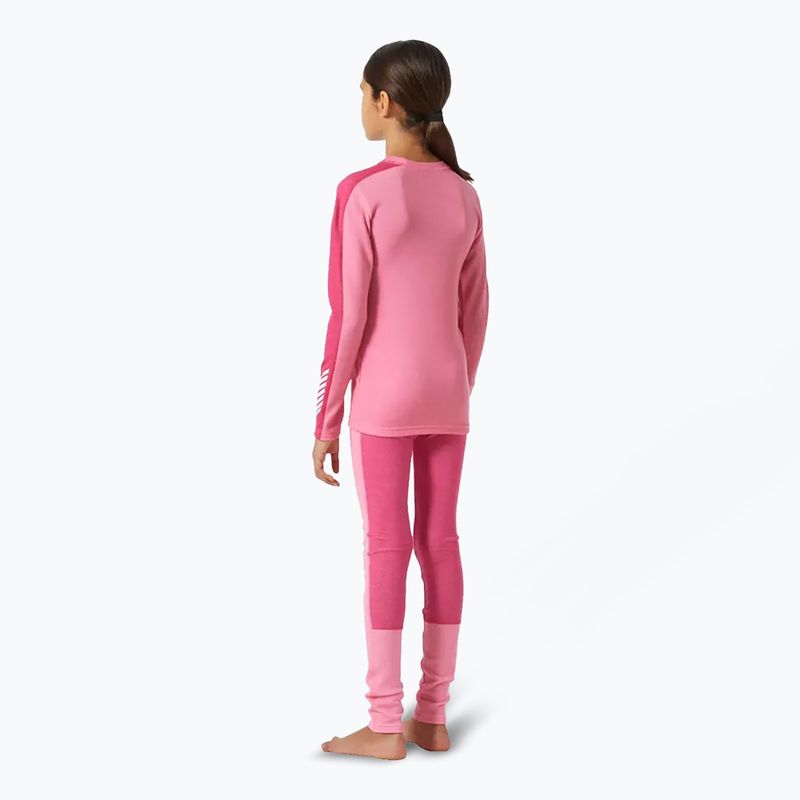 Helly Hansen JR Lifa Merino Midweight rosa zucchero set intimo termico per bambini 2