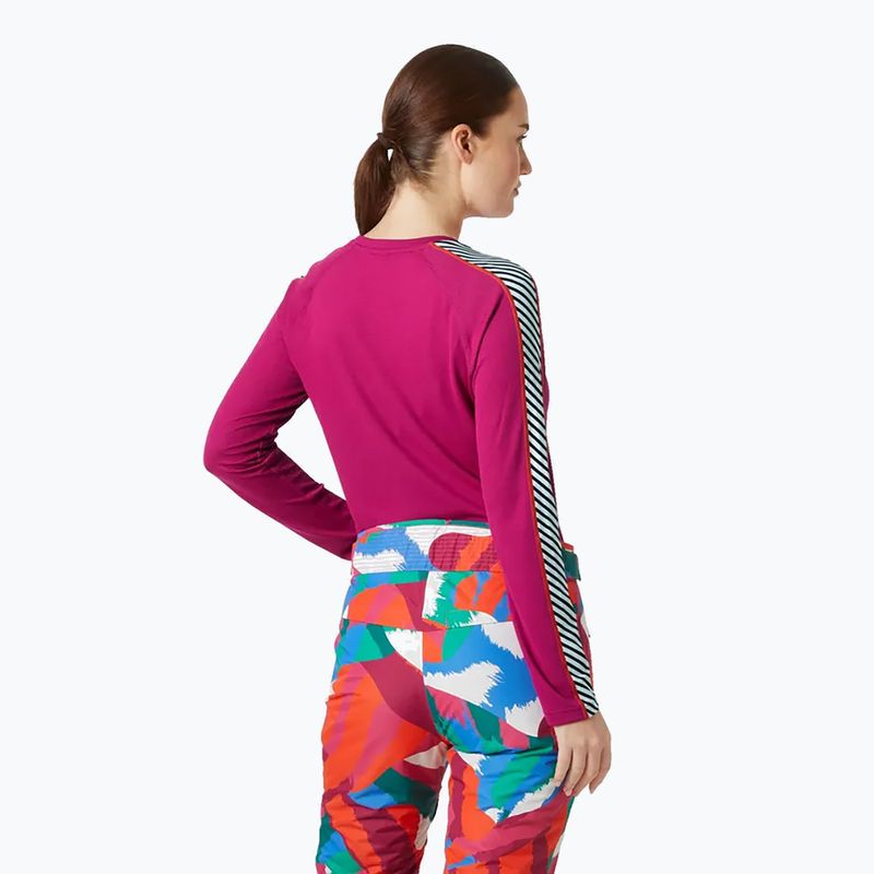 Maglia termica da donna Helly Hansen Lifa Active Stripe Crew magenta 2.0 2