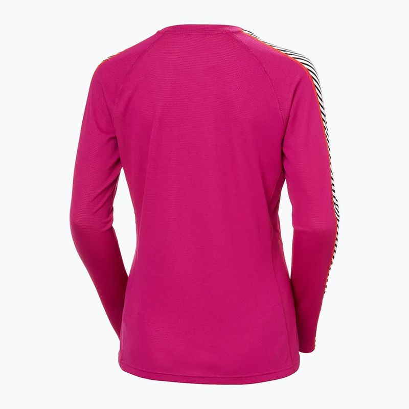 Maglia termica da donna Helly Hansen Lifa Active Stripe Crew magenta 2.0 5